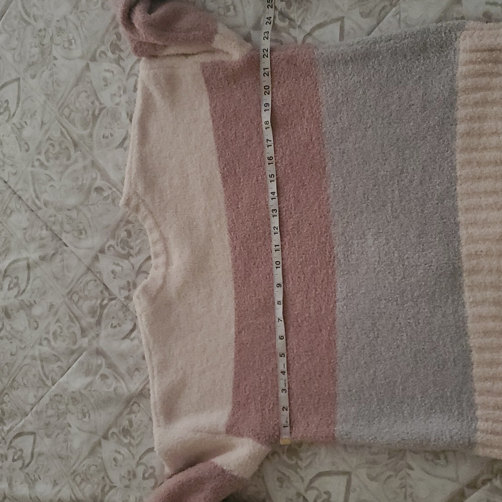 Altar'd State Pink Gray Colorblock Women's Sweater Size M - Picture 7 of 9